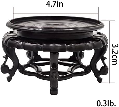 fengshuisale Oriental Furniture Fishbowl Stand Vase Base Stable Home Decoration Display Stand（4.7 in） - Image 2