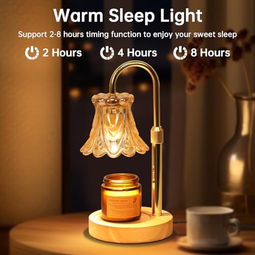GEEZO Fragrance Candle Warmer Lamp，Electric Candle Warmer with Timer & Dimmer，Mom Christmas Birthday Gifts for Women, House Warming Gifts New Home Bedroom Decor - Image 4