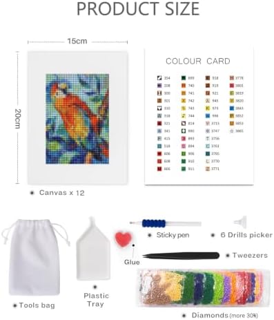 PeakLuv Small Diamond Art Kits, Animal World Diamond Painting for Adults - Image 2