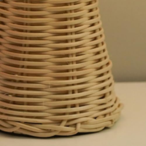 Bedside Night Lamp with Rattan Base, Vintage Style Soft Focus Light for Bedroom, Living Room, Nightstand, Tabletop, Reading Desk and Home Decoration - Image 5