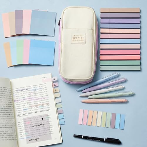 Jutom 39 Pcs Aesthetic Book Annotation Kit,Purple,Cute Style - Image 6