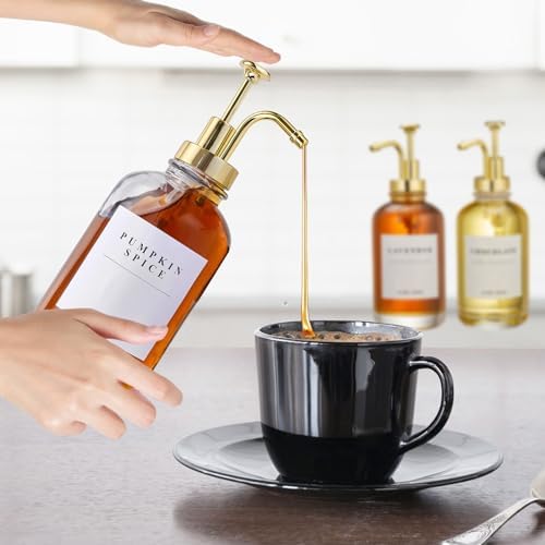 Coffee Syrup Dispenser for Coffee Bar with Gold Upgraded Pump, 1 Pack - Image 4