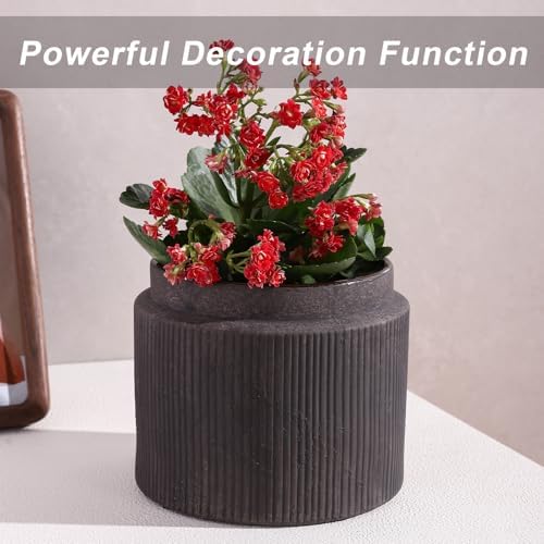 Ceramic Flower Pots For Indoor Plants. Vintage Plant Pots Indoor with Drainage. Includes A Silicone Plug. Suitable Vintage Farmhouse Decor， Antique Kitchen Decor， And Also Plant Lover Gifts. - Image 6