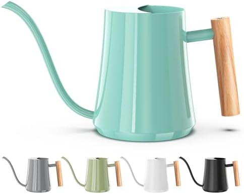 Green Moon 1L/35oz Metal Watering Can Indoor with Long Spout, Mint Green by GreenMoon