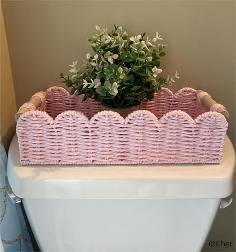 CubesLand Paper Rope Scalloped Edge Gift Basket Empty - Image 3