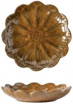 Petal Shaped Ceramic Jewelry Tray, Small Decorative Dish for Rings Earrings, Vanity Organizer for Nightstand Desk Bathroom (1 Piece) by Unknown