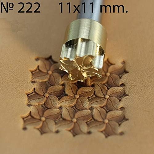 DandS ltd Leather Stamp Tool, Flower, Professional Steel Craft Tool for Leatherworking, Embossing, Carving & Stamping Leather Projects, Belts Wallets & DIY Projects Compatible with Mallet #222