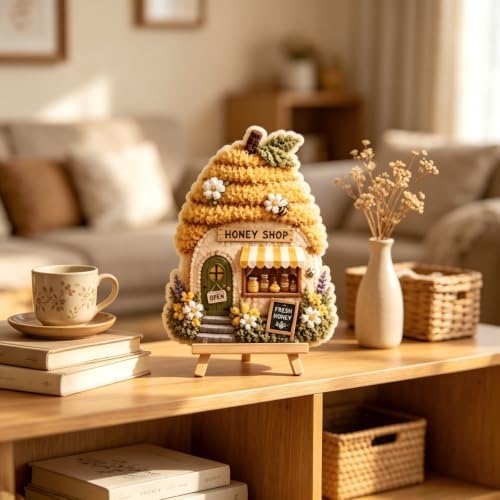 Whimsical Village 3D Fabric Poke Art Kit,Adult Creative Fabric Craft Set A - Image 4