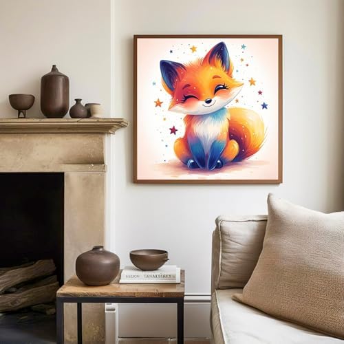 Fox Paint by Numbers Kit for Kids, 8x8 inch - Image 3