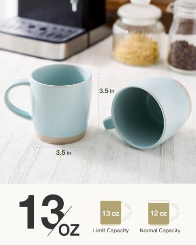 famiware Coffee Mugs Set of 8, Milkyway 13 oz Ceramic Cup Set with Handle - Image 3