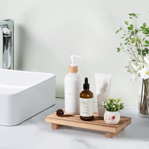 Bathroom Tray Farmhouse Decor Kitchen Soap Holder, 10" * 4.5" Brown - Image 4