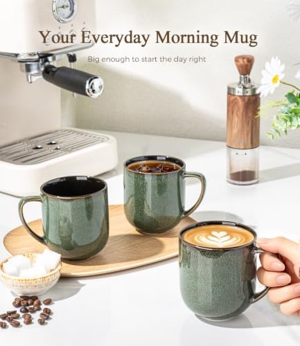 LERATIO Ceramic Coffee Mugs Set of 6,12oz Handmade Coffee Mugs Set - Image 4