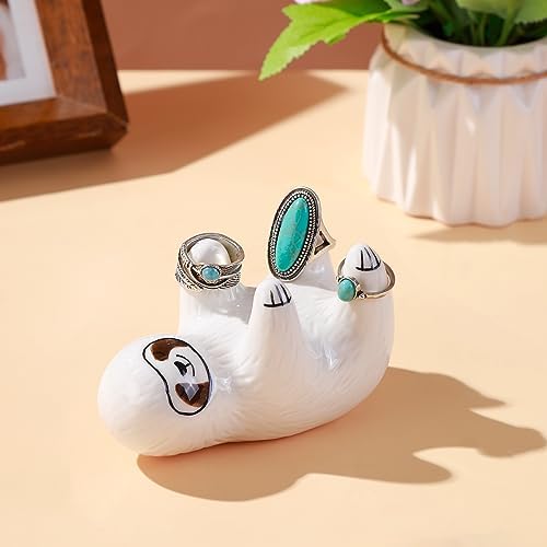 PUDDING CABIN Sloth Gifts Ring Holder Decor, Cute Ring Stand, Rings Display, Sloth Gift for Women Girls Her Mom Friends Sisters Birthday Wedding Christmas Mothers Day - Image 2