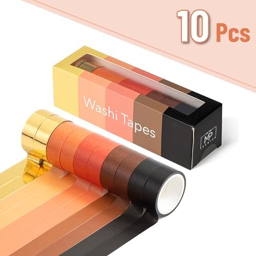 Mr. Pen- Washi Tape Set, 10 Rolls, 5 Yards/Roll, Washi Tape for Scrapbook - Image 2