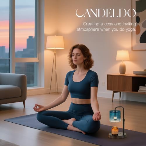 Candeldo Candle Warmer Lamp with Timer: Navy Blue Wax Melt Warmer - Image 7