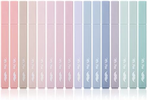Mr. Pen- Aesthetic Highlighters No Bleed, 16 Pack, Morandi Colors | Chisel Tip, Cute Highlighters Assorted Colors for Journaling, Highlighting, Underlining, Fast Dry, Back to School Supplies by MrPen