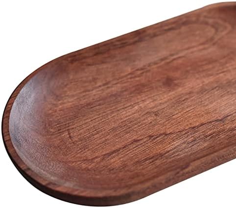 Small Serving Wooden Tray Salad Plates for Fruit Cookie Platter 3.9x7.1inch - Image 7