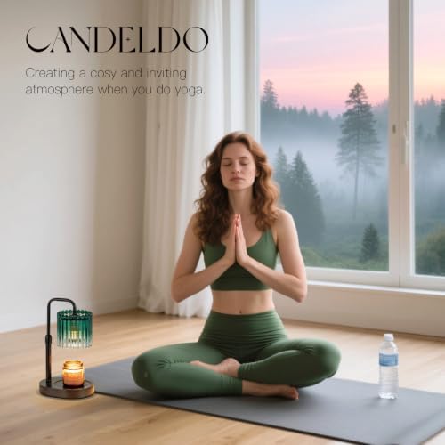 Candeldo Candle Warmer Lamp with Timer: Emerald Green Wax Melt Warmer - Image 6