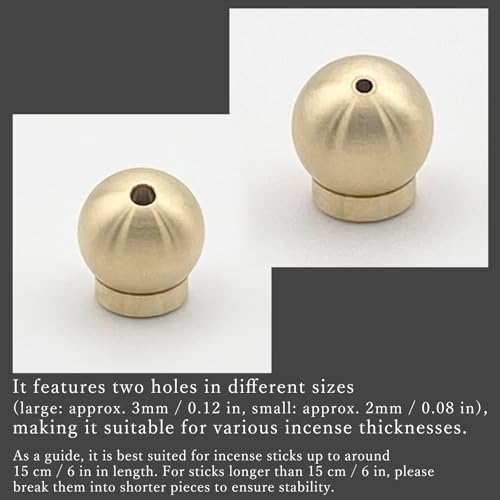 KOFUAN Brass Incense Holder Ball & Stand Set for Japanese Incense Minimalist Design Made in Japan Modern & Stylish Home Decor - Image 4