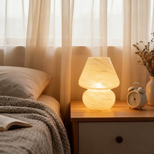 MJ PREMIER Battery Operated Lamp, Cordless Mushroom Lamp with Timer, Cloud - Image 3