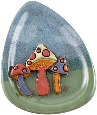 Enchanted Mushrooms American Made Stoneware Trinket Tray, 6-Inch - Image 2