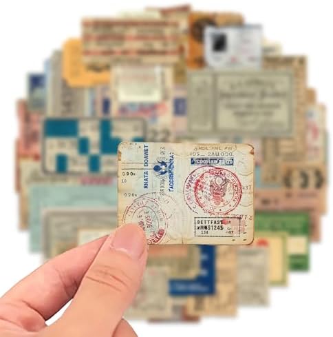 PRSTINCOL 100Pcs Vintage Sticker Pack - Scrapbooking Supplies & Junk Journal Accessories - Aesthetic Stickers for Water Bottles, Craft Kits, Bullet Journals - Retro Design - Image 3