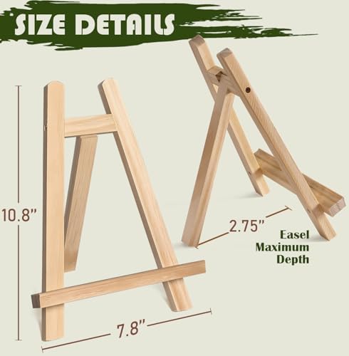 10.8 inch Tabletop Easel for Painting, Small Easel with 5 Papers - Image 3