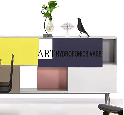 Marbrasse Desktop Glass Planter Hydroponics Vase,Planter Bulb Vase with Holder for Home Decoration,Modern Creative Bird Plant Terrarium Stand, Scindapsus Container (Bulb Vase) - Image 5