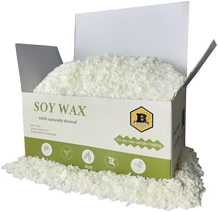 Beesworks Soy Wax | 5lbs Natural Soy Wax Flakes | Bulk 5lbs Soy Wax for DIY Candle Making by Beesworks
