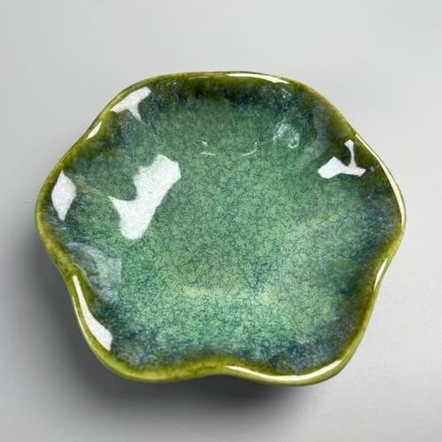 Jewelry Dish Tray - Ceramic Trinket Tray for Rings, Keys, Earrings | Decorative Key Bowl for Women, Gift for Friends, Sisters, Daughter, Mother, Lotus leaf shap, Jewelry Trays (Emerald Green) - Image 2