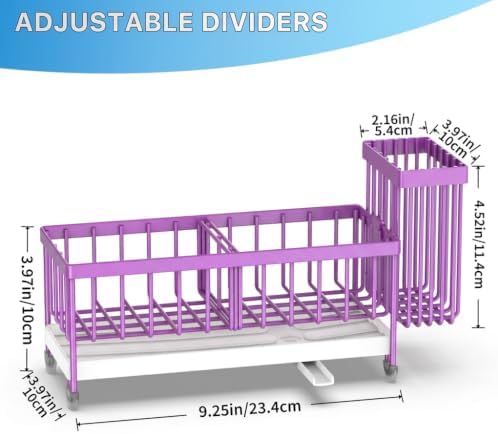 Cisily Sponge Holder for Kitchen Sink, Sink Caddy Organizer with High Brush Holder, Kitchen Countertop Organizers and Storage Essentials (Purple, 9.25″) - Image 3
