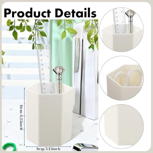 Marspark 12 Pcs Beige Desk Accessory Set Office Supplies Kit - Image 5