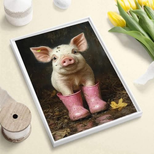 Pig Diamond Art Kits for Adults, Animals Diamond Painting Kits for Adults - Image 2