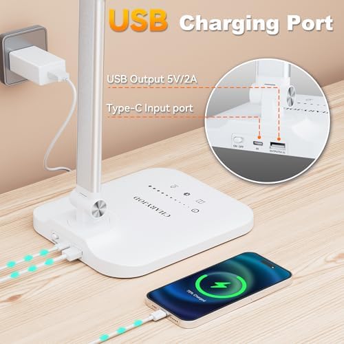 LED Desk Lamp for Home Office, Height Adjustable Architect Desk Light - Image 2