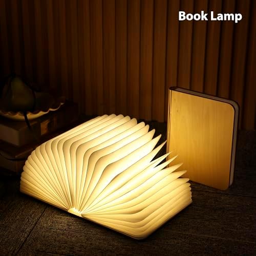 8.3 in Wooden Book Lamp, Book Lovers Gifts,Teacher Appreciation Gifts - Image 2