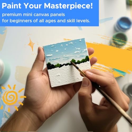 Mini Canvas for Painting 4x4 inch, 72 Pack Small Paint Canvases Bulk - Image 3