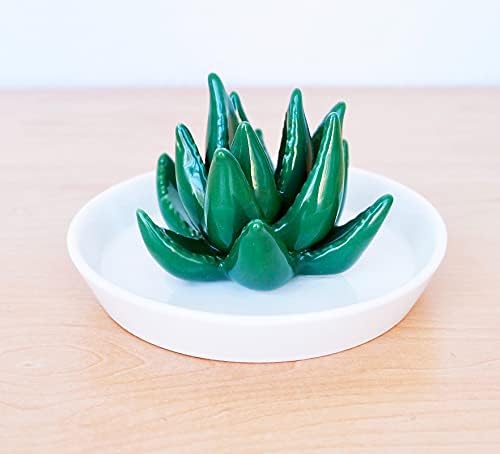 PUDDING CABIN Succulent Ring Holder Dish Cactus Gift for Women Birthday Gift for Mom Friend Bridesmaid Wedding Christmas Valentines Housewarming Gift, Decorative Cacti Decor for Home Gifts - Image 6