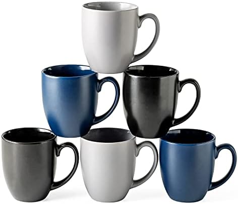 AmorArc 12oz Coffee Mugs Set of 6, Ceramic Coffee Cups Set by AmorArc