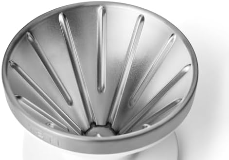 YETI Pour Over Coffee Maker Accessory Ramblers, Designed for Perfect Coffee Extraction Anywhere, Stainless Steel, fits any V60 Filter, White - Image 5