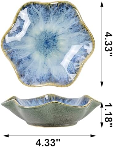2Pcs Ceramic Jewelry Dish - Lotus Leaf Shape, for Ring Holder Necklace Small Key, Suitable for Mother Friend Sister, Gifts for Women, Cute Plate Trinket Tray, Home Decor (Light Blue-2PCS) - Image 7
