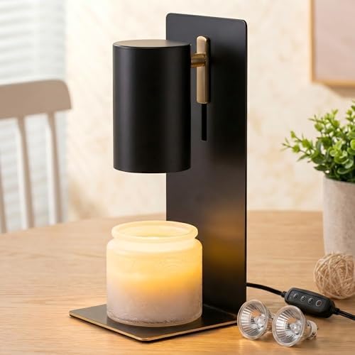 MOAFINA Black Candle Warmer Lamp with Timer,Height Adjustable Dimmable by MOFINA