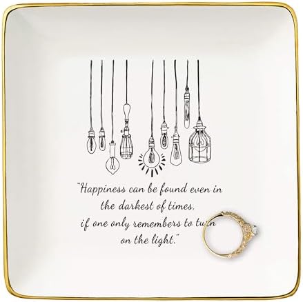 Inspirational Quotes Gifts-Positive Gifts-Affirmations Reminder Gifts-Motivational Gifts-Recovery Gift-Get Well Soon Gifts-Encouragement Gifts-Christmas Gifts-Jewelry Tray Trinket Holder Ring Dish by NZY