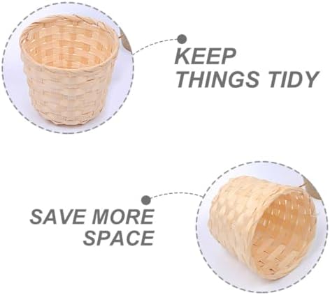 KALLORY 2pcs Woven Storage Basket Small Sundries Organizer for Tabletop Home Organization, Decorative Basket with Large Capacity, Multi-use Storage Bin for Household Use - Image 7