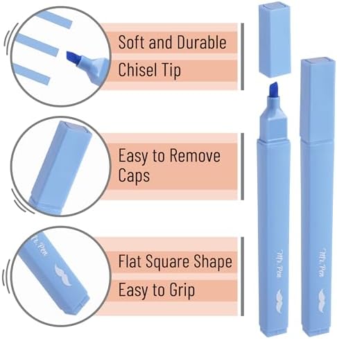 Mr. Pen- Aesthetic Highlighters No Bleed, 10 Pack, Assorted Colors | Chisel Tip, Cute Highlighters Assorted Colors for Journaling, Highlighting, Underlining, Fast Dry, Back to School Supplies - Image 4