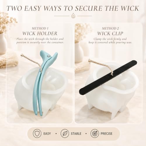 Electric Candle Making Kit for Adult with Mold and Wick Inserting Tool - Image 4