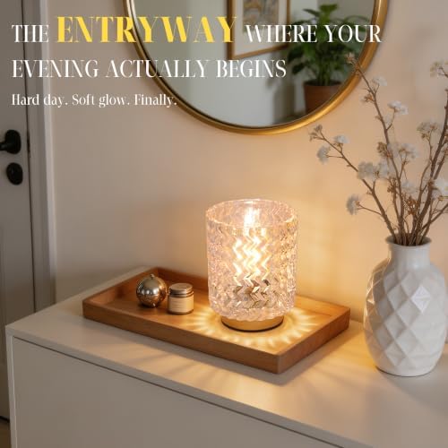 ULAROOM Battery Operated Table Lamp,Cordless Accent Mini Lamp,1 Pack Clear - Image 2
