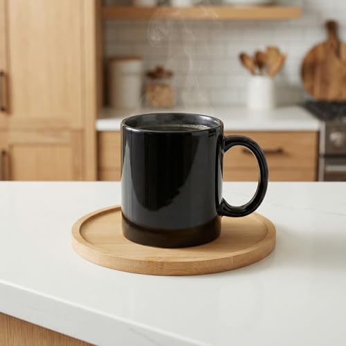 HOIGON 20 Pack Round Bamboo Coasters, 5 Inch Natural Wooden Coasters, Round Bamboo Tray Saucer Set for Drinks, Crafts, Succulents - Image 7