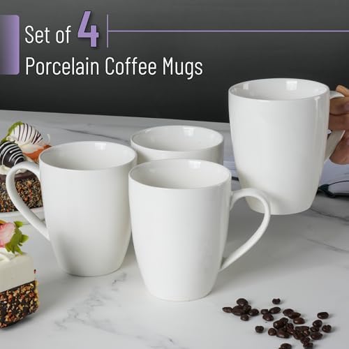 BTaT- White Coffee Mugs, 4 Pack, 16 oz, Large Mug with Handles, Ceramic Coffee Cups, Porcelain Mugs Sets for Tea, Hot Cocoa and Milk, Microwave and Dishwasher Safe - Image 3