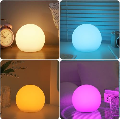 LED Globe Orb Light, 6-in LED Light Up Ball, Cordless Glowing Orb for Kids - Image 3