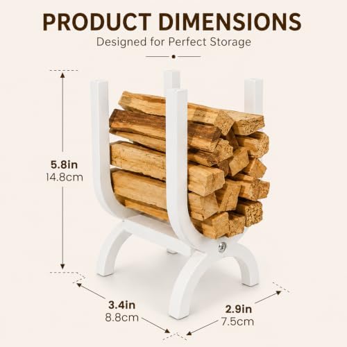 White Wooden Palo Santo Holder, Incense Storage for Palo Santo & Sage - Image 2